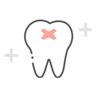 ホワイトニングの歯のイラスト画像