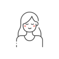 安心した女性のイラスト画像