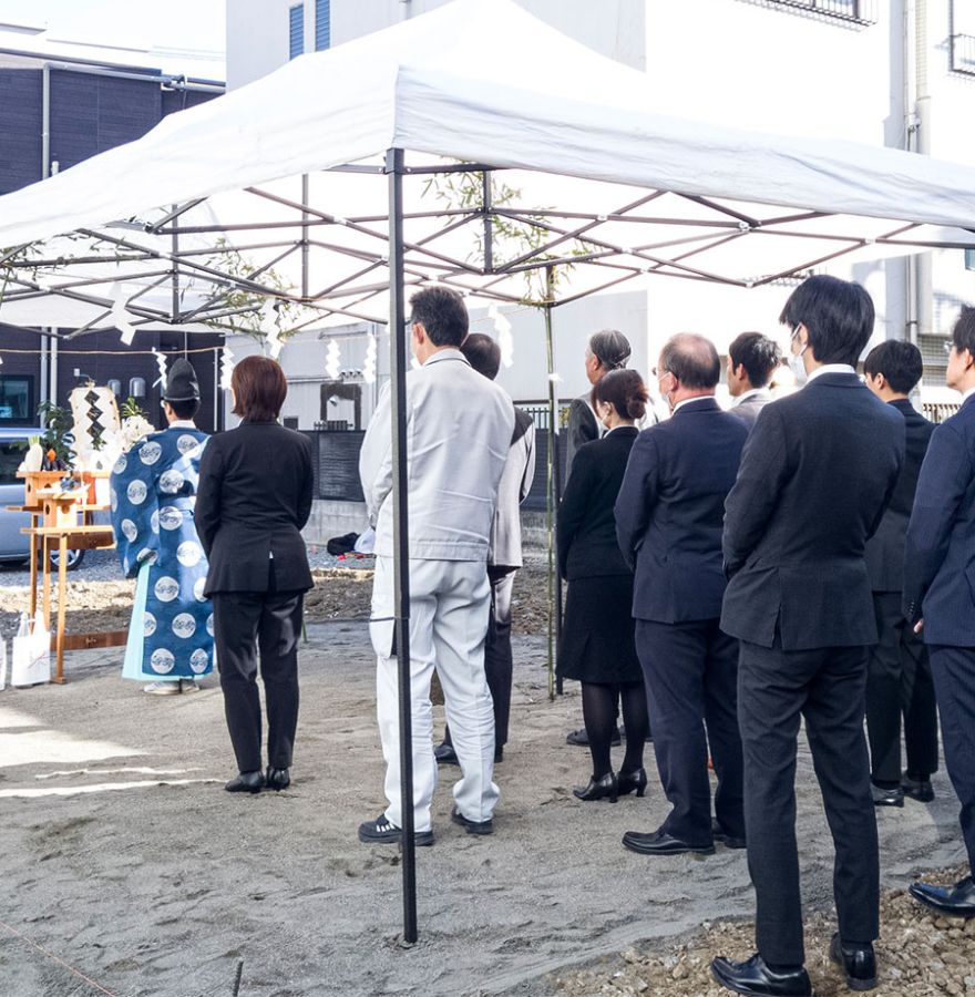 地鎮祭の様子写真